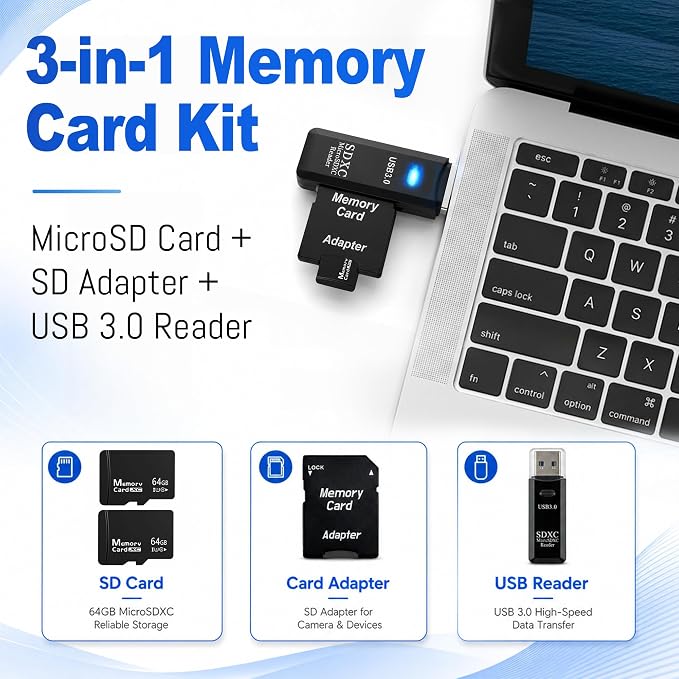 2-Pack 64GB Micro SD Card for Dashcam & Security Cam U3 V30 A1 | High Endurance - Image 2