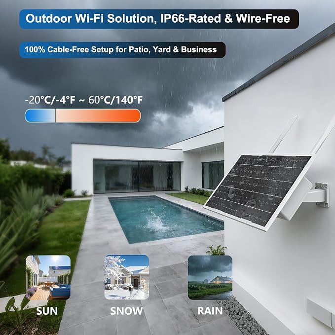 Solfie Solar Wi-Fi Extender Outdoor, Battery & Solar Powered, Wireless Signal - Image 7