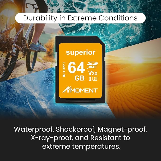 MMOMENT 64GB Full-Size SD Card UHS-I U3 V30 Class 10 High Speed SDXC – Up to - Image 6