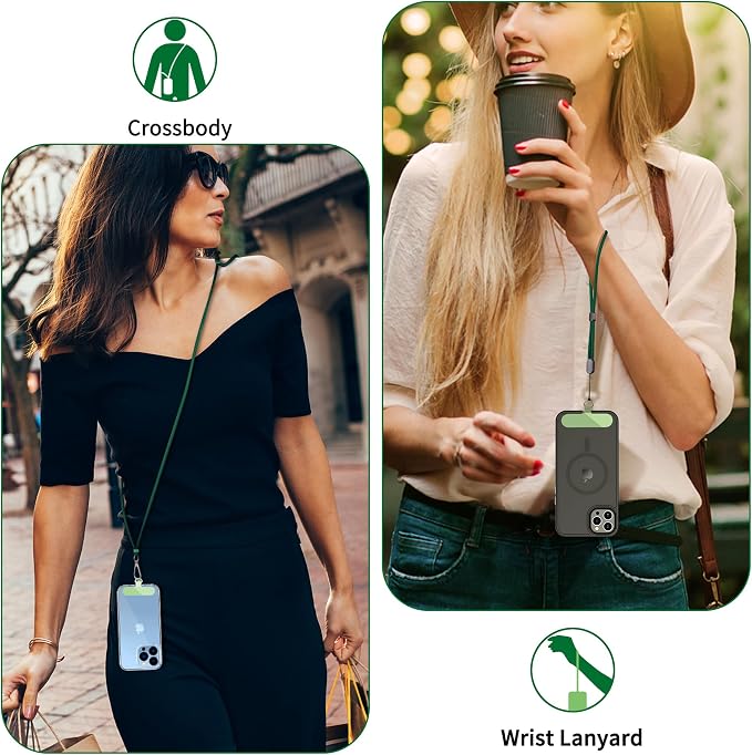 CACOE Phone Lanyard 2 Pack-1× Adjustable Neck Strap, 1× Wrist Strap, 2× Pads - Image 8