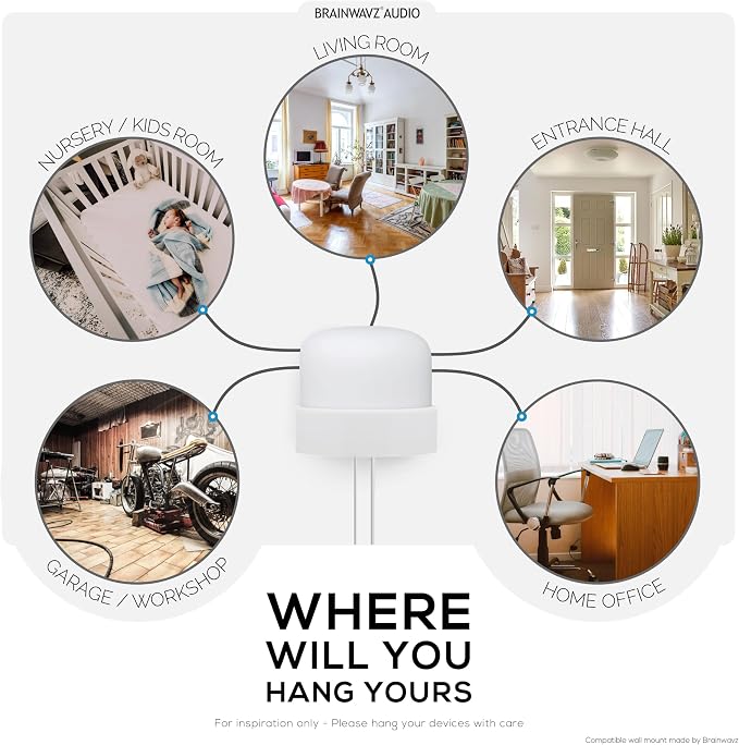 BRAINWAVZ Wall Mount for Google Nest Router & Nest WiFi Point, Adhesive & - Image 7