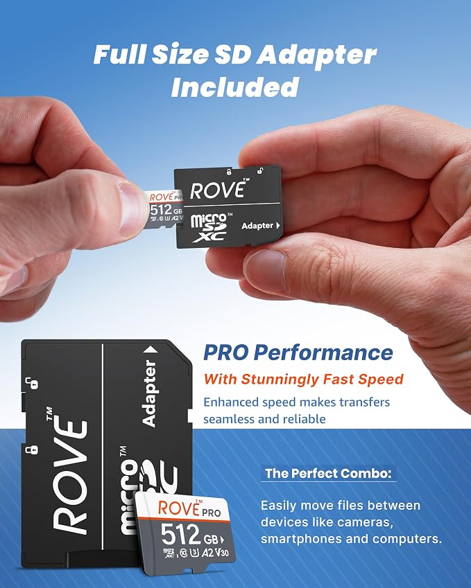 ROVE PRO Micro SD Card microSDXC 512GB Memory Card - Image 3