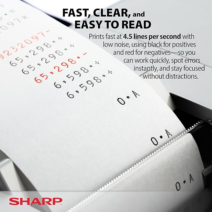 Sharp EL-1197PIII Heavy Duty Color Printing Calculator - Image 4