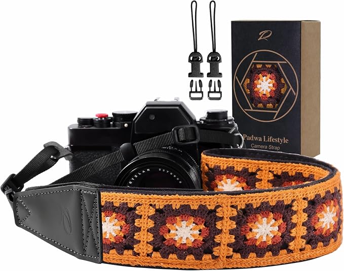 Padwa Lifestyle Yellow Crochet Camera Strap by PadwaLifestyleCameraStrap