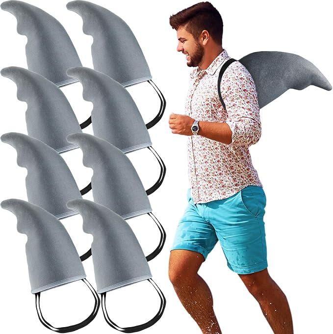 Aoriher 8 Packs Halloween Shark Fin Costume, Shark Fin Accessory Easy to Wear by Aoriher