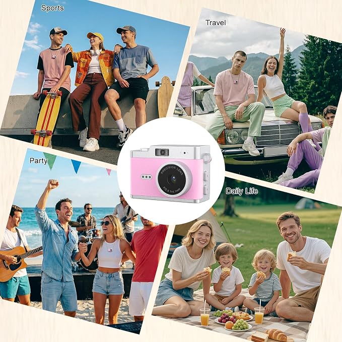 Mini Keychain Digital Camera 1080P, Ultra-Portable Small Retro Camera 32GB Card - Image 9