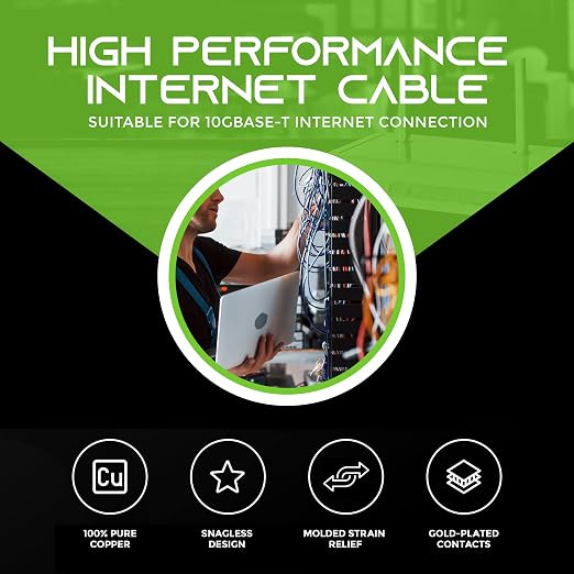 GEARit Cat 6 Ethernet Patch Cable 15 ft Blue - Image 2