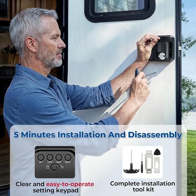 ONNAIS Full Metal RV Keyless Entry Door Lock - Image 6