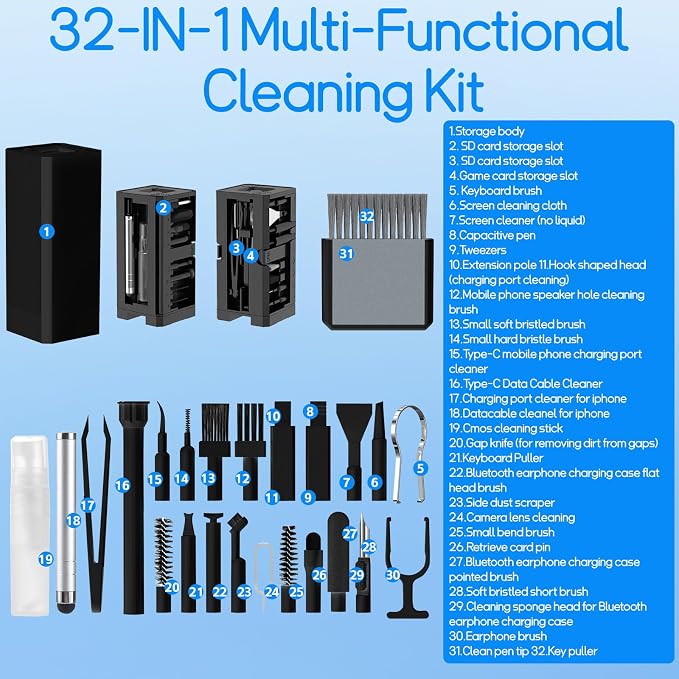 Keyboard Cleaning Kit Laptop Cleaner, All-in-1 Multi-Function Electronic - Image 2