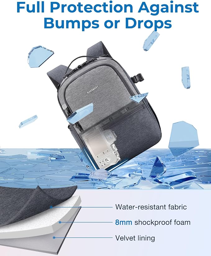 BAGSMART Camera Backpack, DSLR SLR Small Camera Bags - Image 3