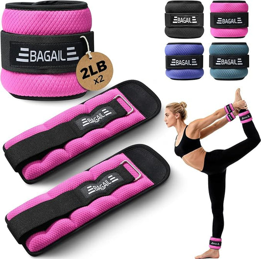 BAGAIL Ankle Wrist Weights for Women & Men, One Pair of 1/2/4/6/8/10 LBS by BAGAIL