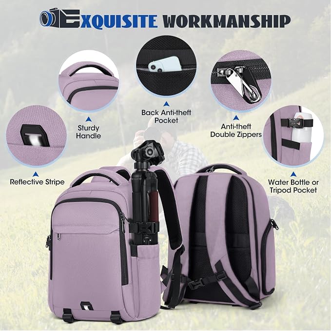 Camera Backpack Camera Bag for Photographers DSLR SLR Mirrorless Camera Cases - Image 8