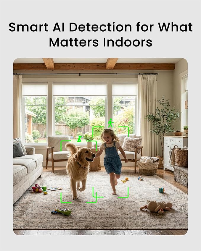 youkey Magnetic Indoor Security Camera Wireless, 2K Battery Powered Camera - Image 3