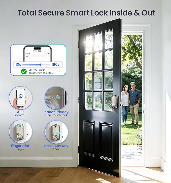 Veise VE018 Smart Knob Handle Lock - Image 6