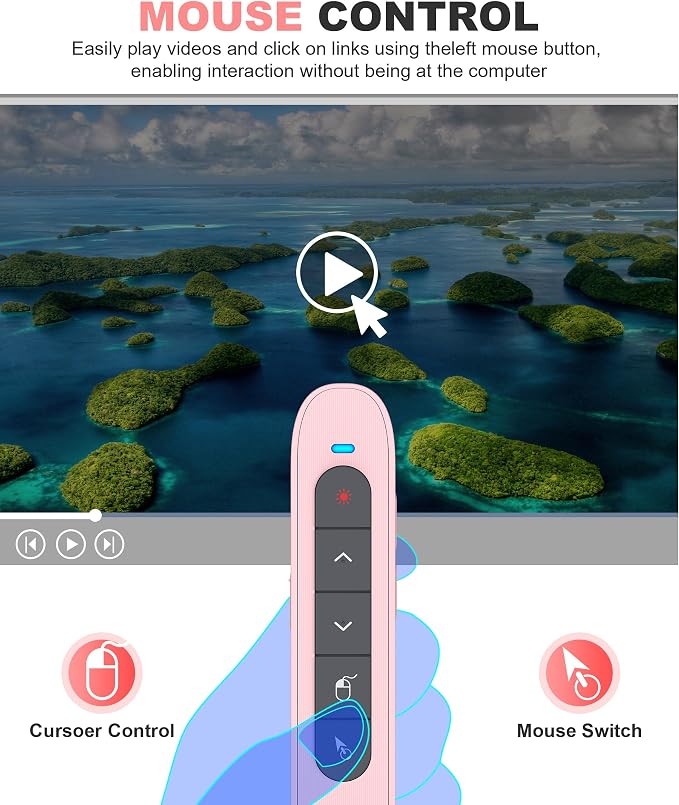 DINOSTRIKE Pink Wireless Presentation Remote - Image 2