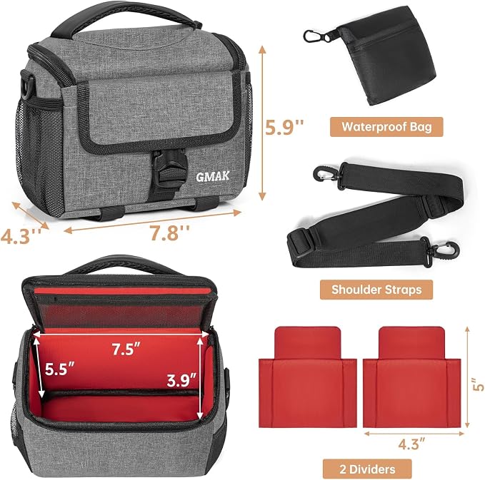 GMAK Camera Bag for Photographers, Anti-shock Camera Shoulder Bags - Image 3