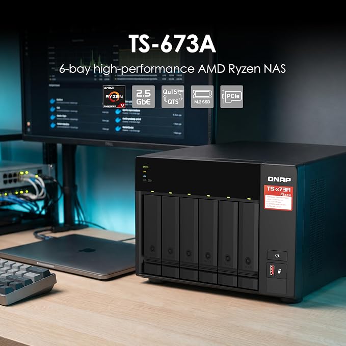 QNAP TS-673A-8G 6 Bay High-Performance NAS - Image 2