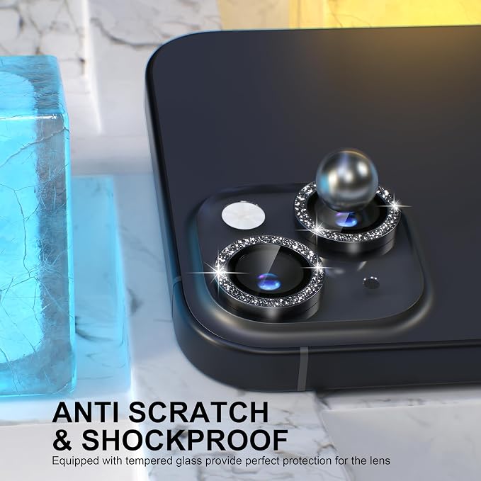 Choiche Compatible for iPhone 15 /iPhone 15 Plus Camera Lens Protector Bling - Image 3