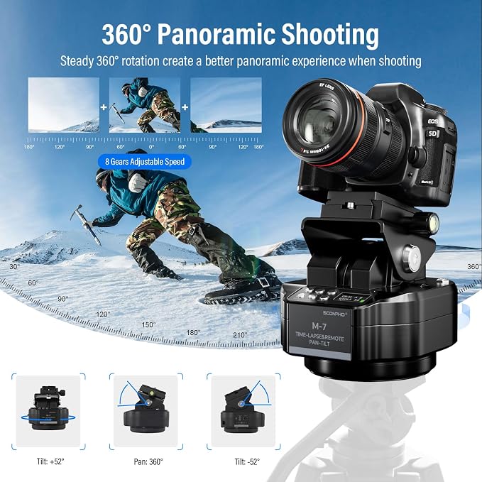 Soonpho M7 Time-Lapse Motorized Tripod Head - Image 3