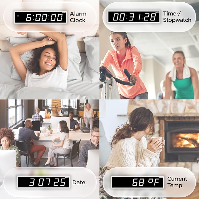 Ivation Huge Oversized 48" Large Digital LED Clock | Big Digital Clock - Image 3