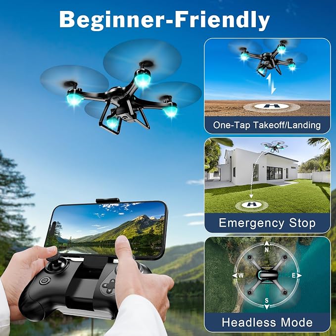 Drone with 1080P Camera, Remote Control Quadcopter with Gesture Selfie - Image 2