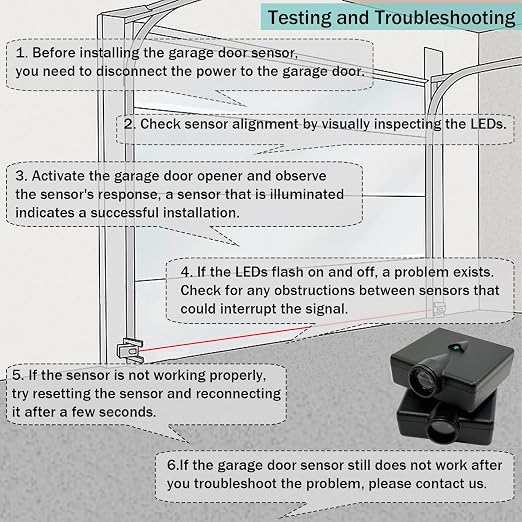 2PACK GSTB-R STB-BL Garage Door Sensor, Replacement - Image 5
