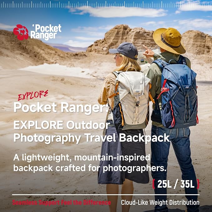 VSGO Pocket Ranger Expandable 25L-33L Photography & Outdoor Backpack – - Image 2