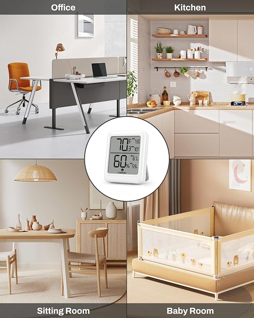 BN-LINK Digital Hygrometer Indoor Room Thermometer, Accurate Temperature and - Image 7