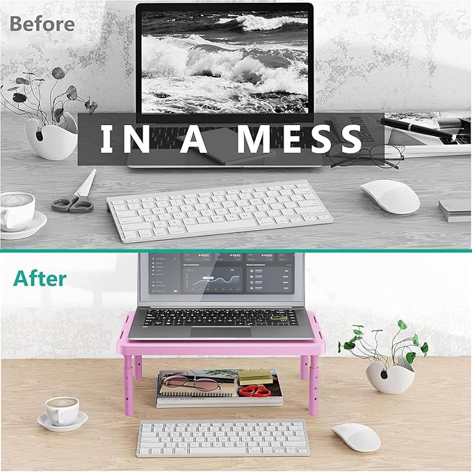WALI Computer Monitor Stand for Desk, Adjustable Laptop Riser, Desk Monitor - Image 7