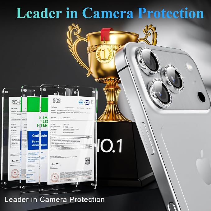 YWXTW Camera Lens Protector for iPhone 17 Pro/iPhone 17 Pro Max, Tempered Glass - Image 2