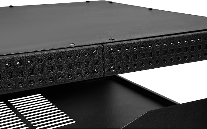 12U Open Frame Server Rack for IT & AV Gear 23-40 in Adjustable Depth Wall - Image 9