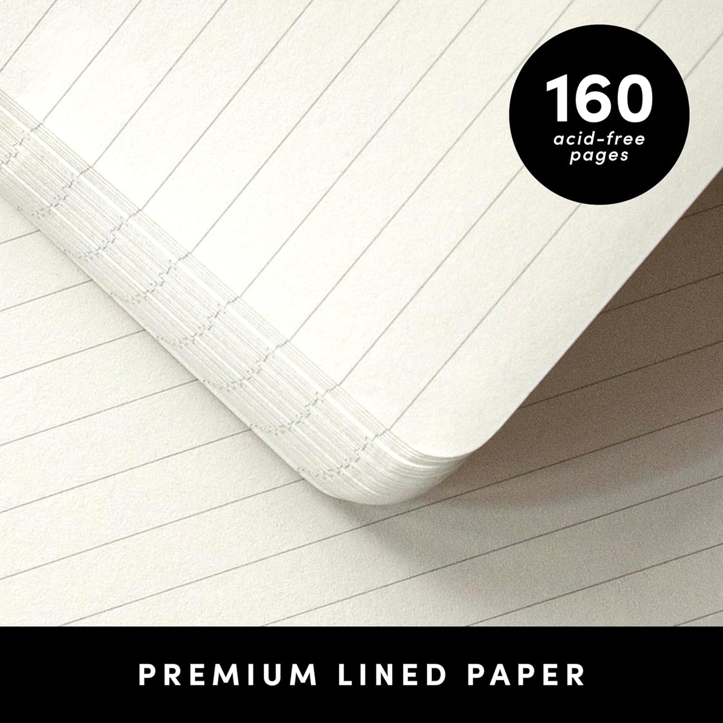 PAPERAGE Lined Journal Notebook, 10 Pack, (Pastel Rainbow), 160 Pages, Medium 5.6 in x 8 in - 100 GSM Thick Paper – Hardcover Journaling Notebook for Work, School & Note Taking