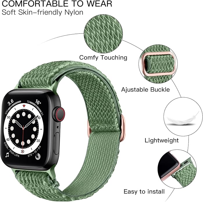 Lerobo Stretchy Nylon Solo Loop Band, Compatible - Image 2
