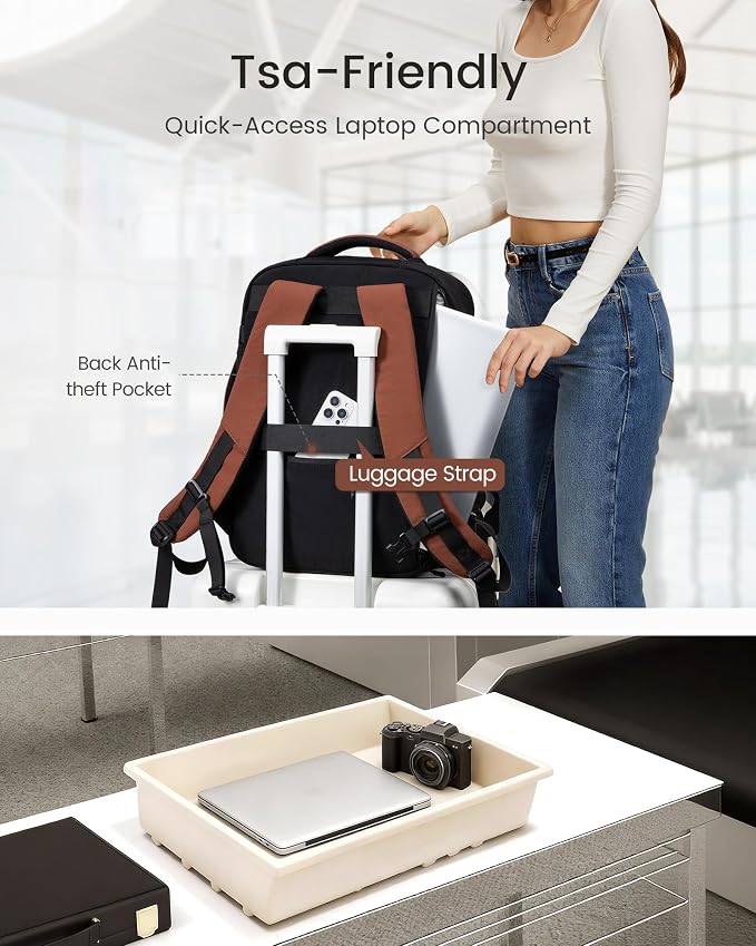 LOVEVOOK 50L Travel Backpack for Women Men, Airline Approved Carry On Luggage - Image 6