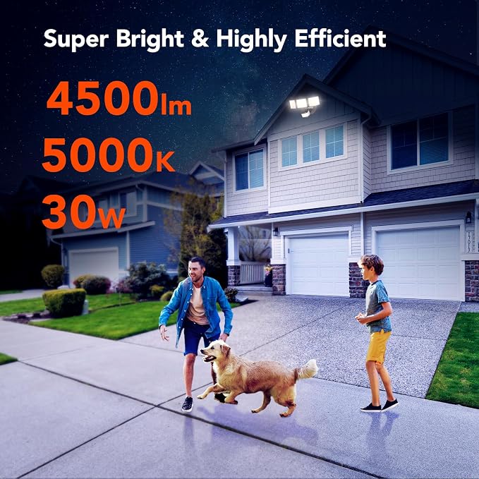 OREiN 4500LM Motion Sensor Outdoor Flood Light - Image 5