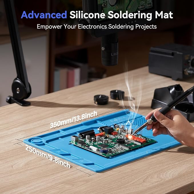 TOMLOV DM602 Flex Digital Soldering Microscope 2000x, Flexible Arm, 10.1" HDMI - Image 5
