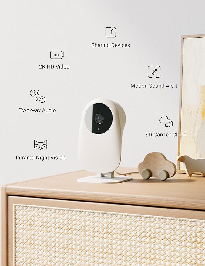 nooie 2K Baby Monitor with SD Card, Baby Monitor with Camera and Audio - Image 2