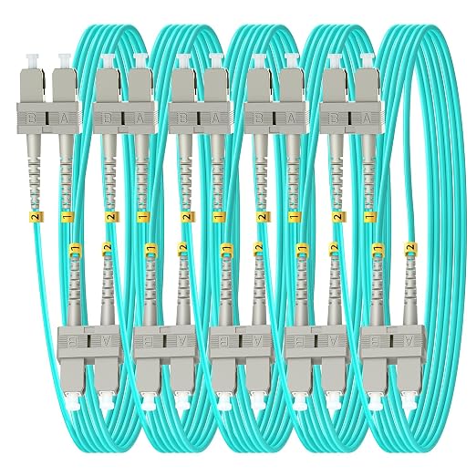 FiberPrime- OM3 SC to SC Fiber Patch Cable, Duplex Multimode, MM Fiber Optic by Unknown