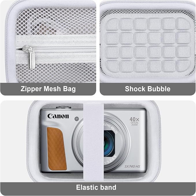 Hard Carrying Case for Canon PowerShot SX740 HS/ELPH 360 HS/ SX730 HS/ SX720 - Image 4