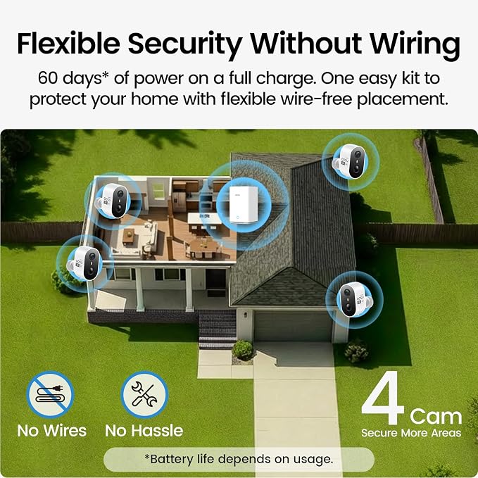 aosu Wireless Outdoor Security Camera Kit - Image 3