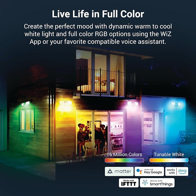 HALO ESF Motion Smart Wi-Fi Color Changing LED Outdoor Security Floodlight - Image 4