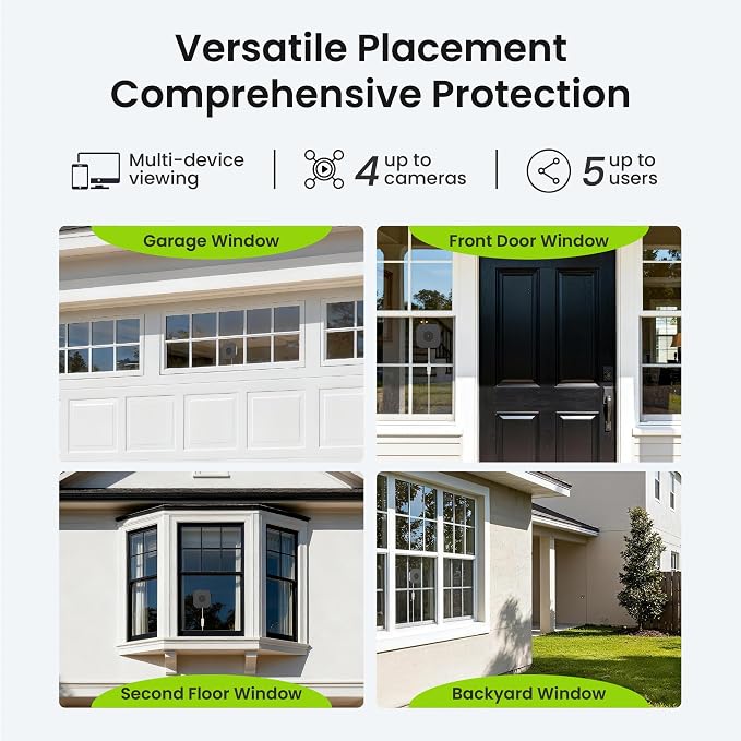 Window Security Camera 2K, Indoor WiFi Cameras 2.4GHz/5GHz, 2 Pack - Image 8