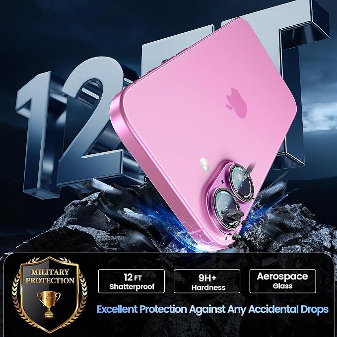 CACOE Camera Lens Protector for iPhone 16/16 Plus/17 - Image 5