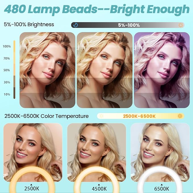 MACTREM 22" Foldable Ring Light - Image 2