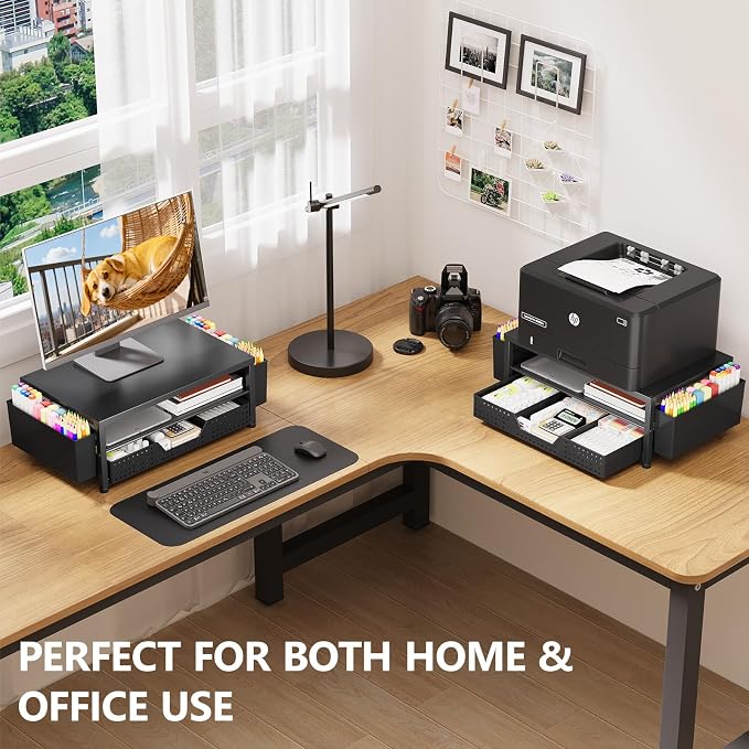 OPNICE Desk Organizer and Accessories, 2-Tier Computer Monitor Stand Riser - Image 5