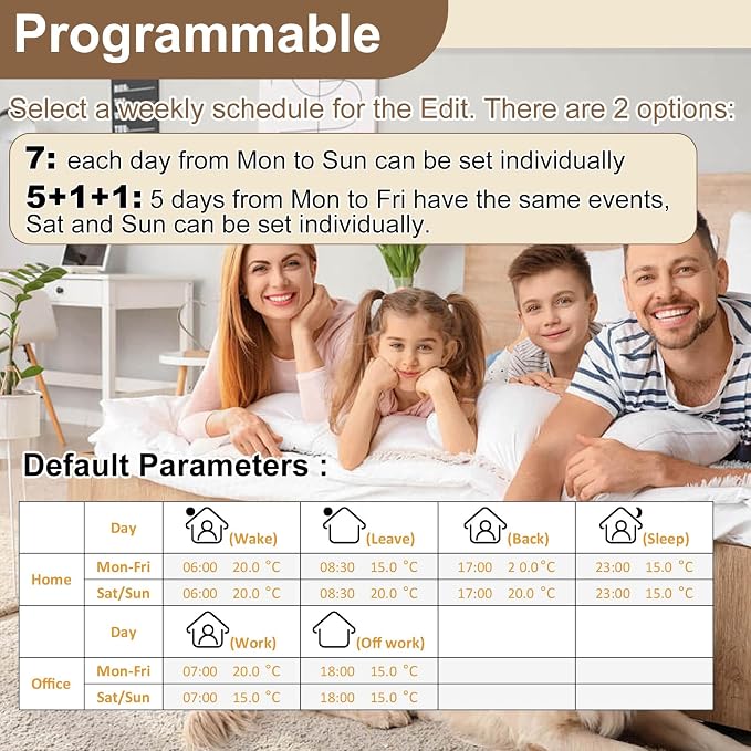 HEATIT Programmable Thermostat, WiFi Smart Thermostat - Image 6