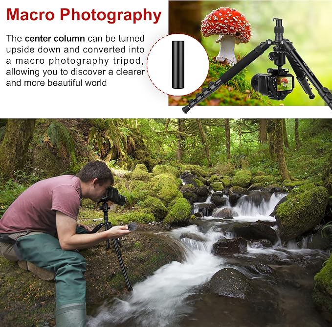 JOILCAN Tripod for Camera, 83 inches DSLR Tripods & Monopods, Heavy Duty Travel - Image 7