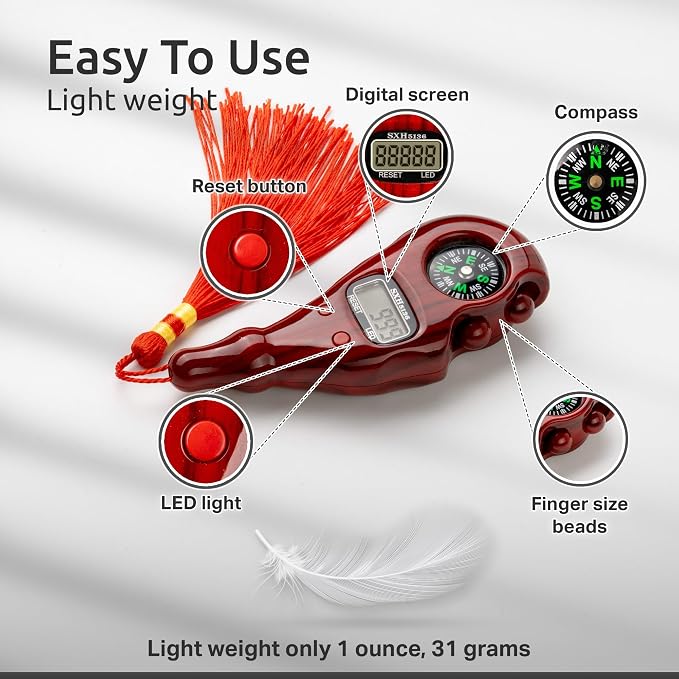 Digital Finger Tasbih with Compass & Night Light - Image 2