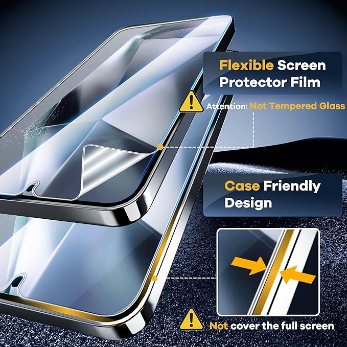 AACL 4-Pack for Samsung Galaxy S25/S24 Screen Protector 5G, Film for S24 and - Image 4