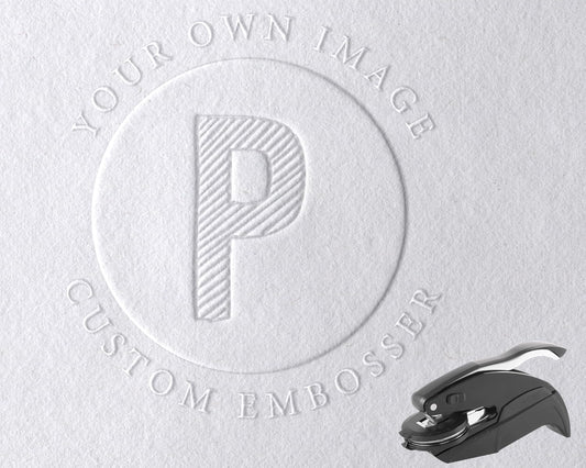 Custom Logo Embosser Seal – Personalized Stamp with Your Own Design | Custom Business, Notary, or Branding Seal | 1" x 5/8"